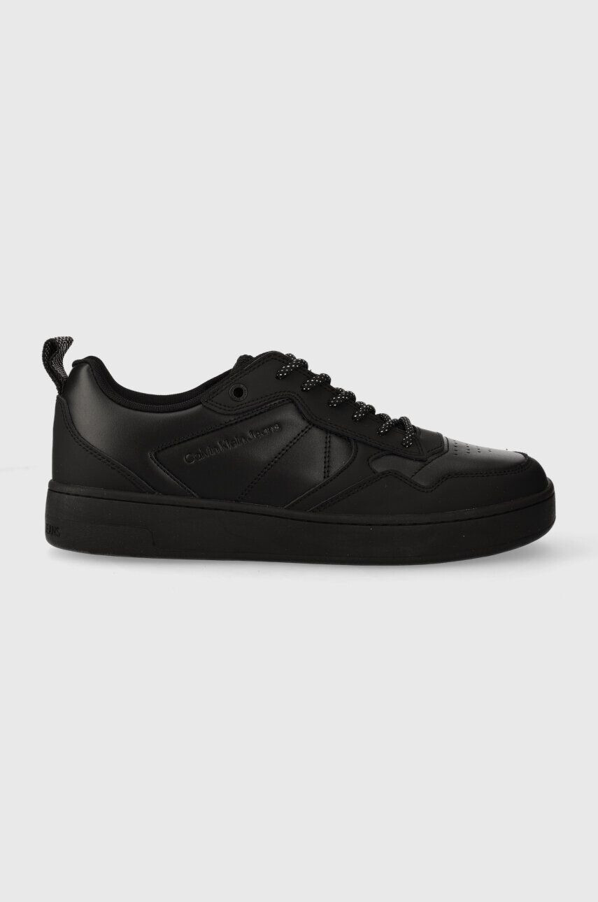 Calvin Klein Jeans bőr sportcipő BASKET CUPSOLE LACEU fekete YM0YM00824 - Pepit.hu