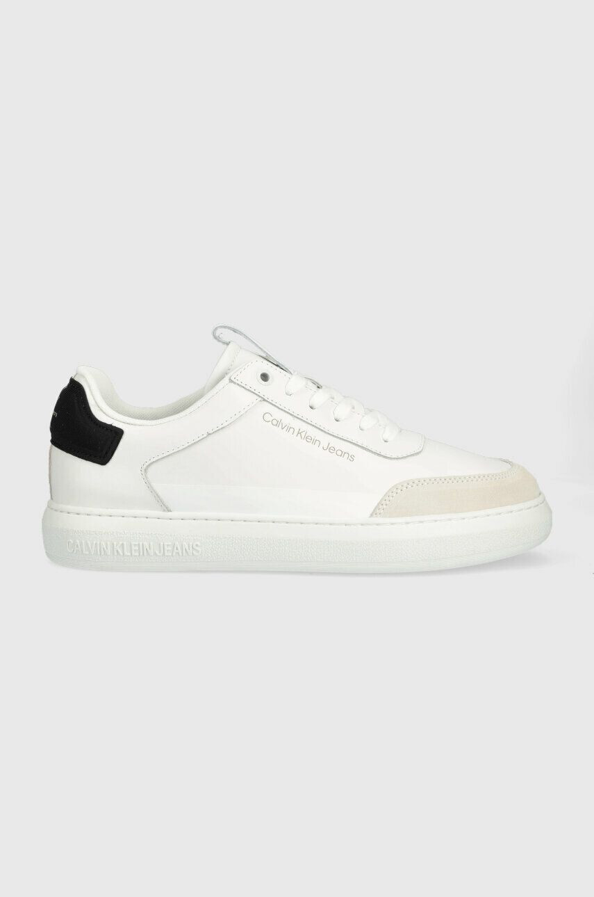 Calvin Klein Jeans bőr sportcipő CASUAL CUPSOLE HIGH/LOW FREQ fehér - Pepit.hu