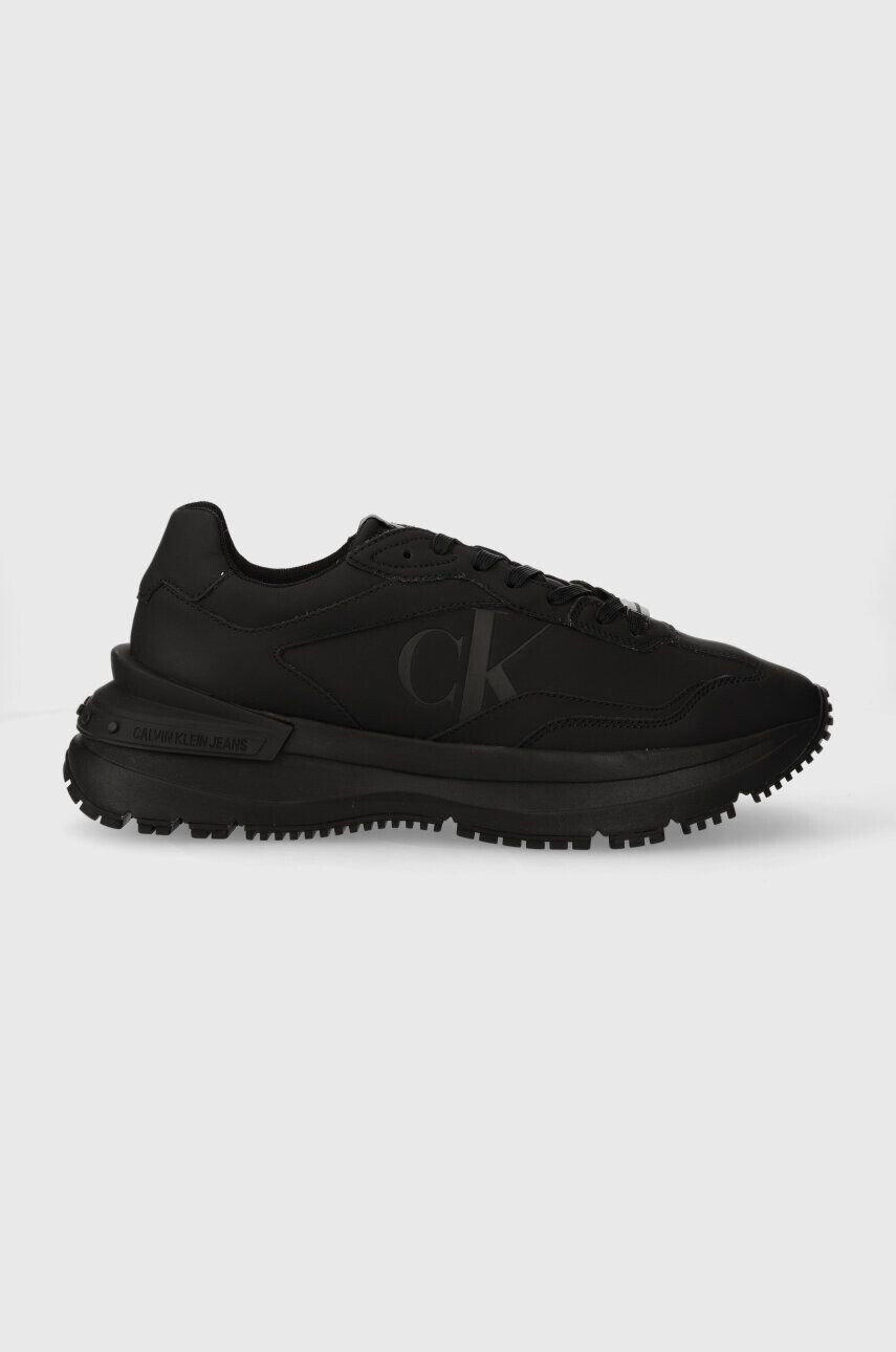 Calvin Klein Jeans bőr sportcipő CHUNKY RUNNER LOW LACE IN fekete YM0YM00774 - Pepit.hu