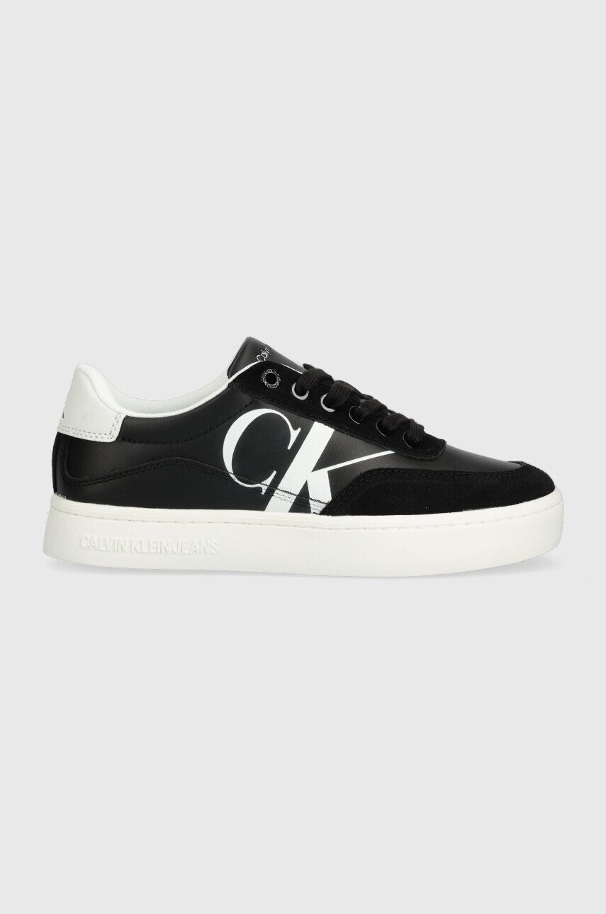 Calvin Klein Jeans bőr sportcipő CLASSIC CUPSOLE LACE fekete YM0YM00715 - Pepit.hu