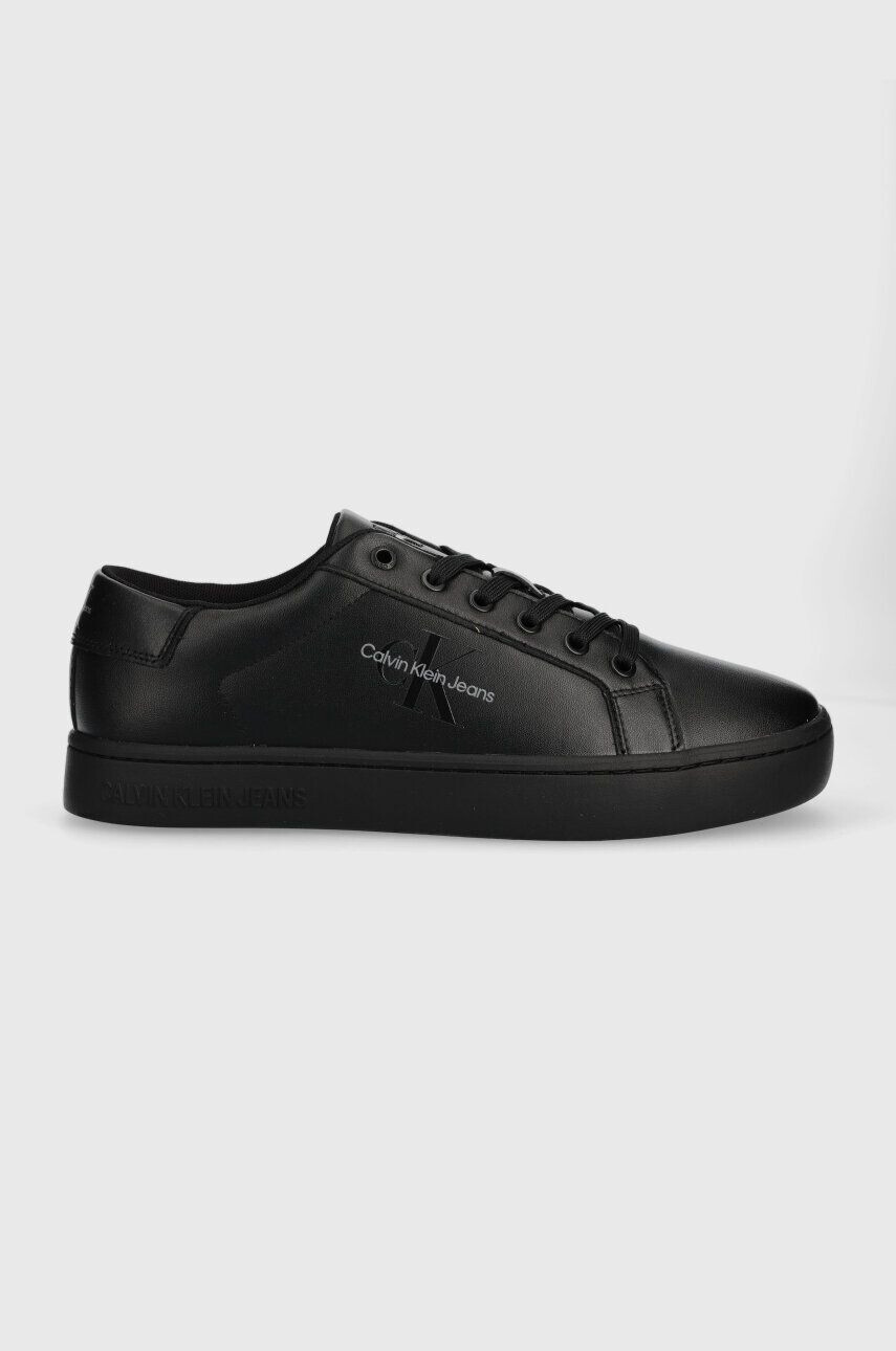 Calvin Klein Jeans bőr sportcipő CLASSIC CUPSOLE LACEUP LOW LTH fekete YM0YM00491 - Pepit.hu