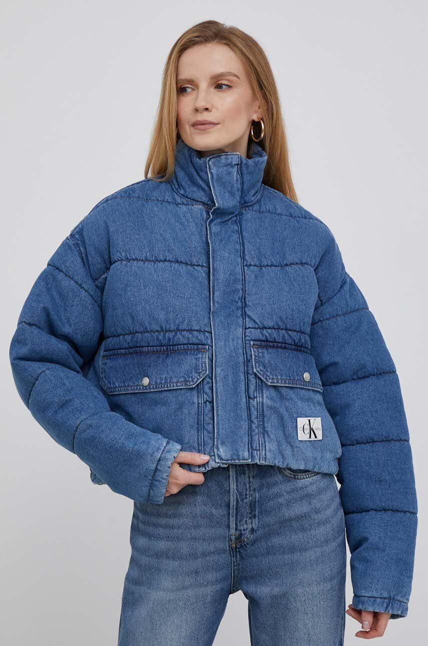 Calvin Klein Jeans farmerdzseki férfi lila átmeneti oversize - Pepit.hu