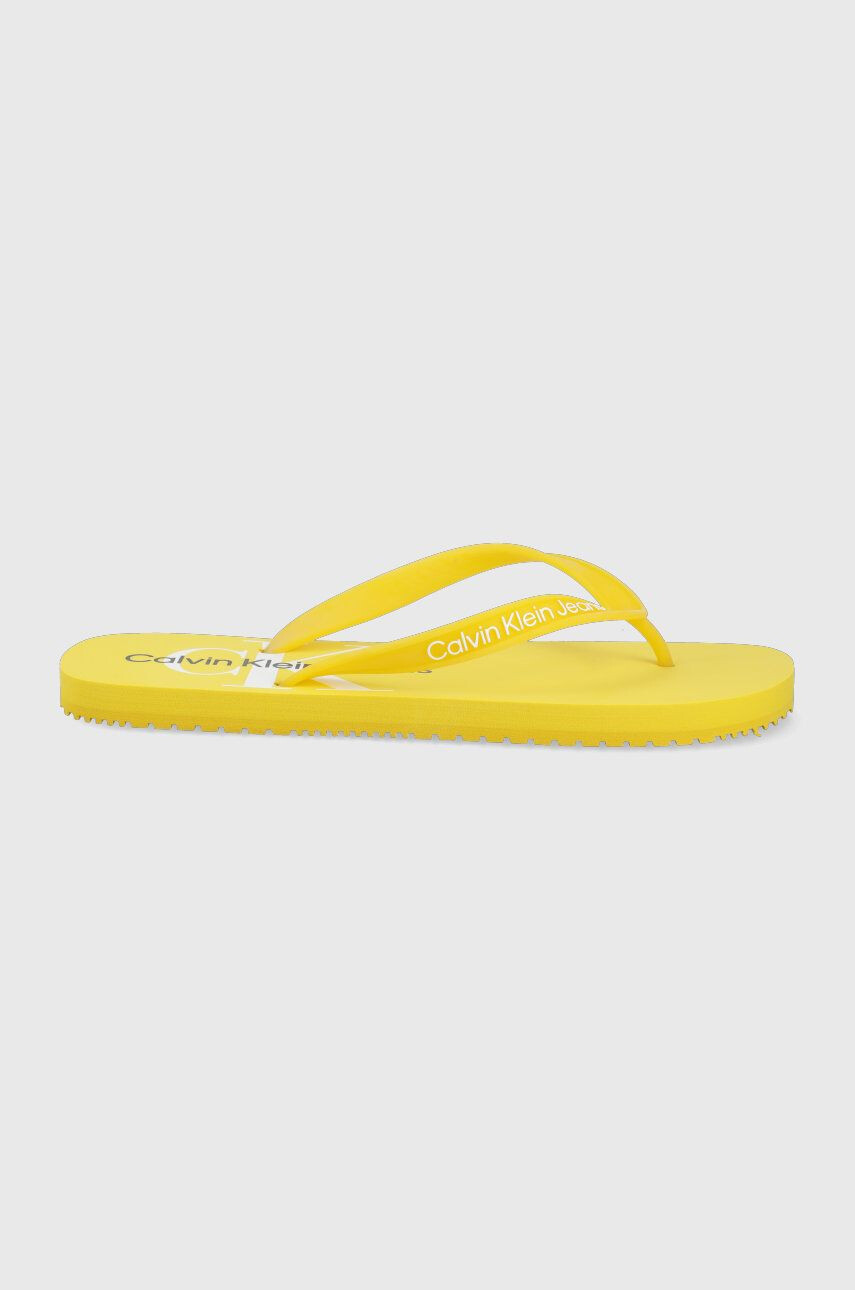 Calvin Klein Jeans flip-flop sárga férfi - Pepit.hu