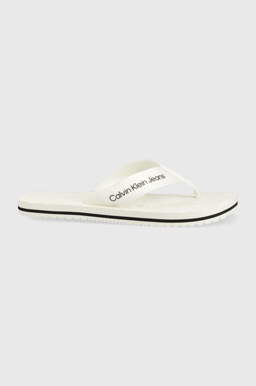 Calvin Klein Jeans flip-flop fehér női lapos talpú - Pepit.hu