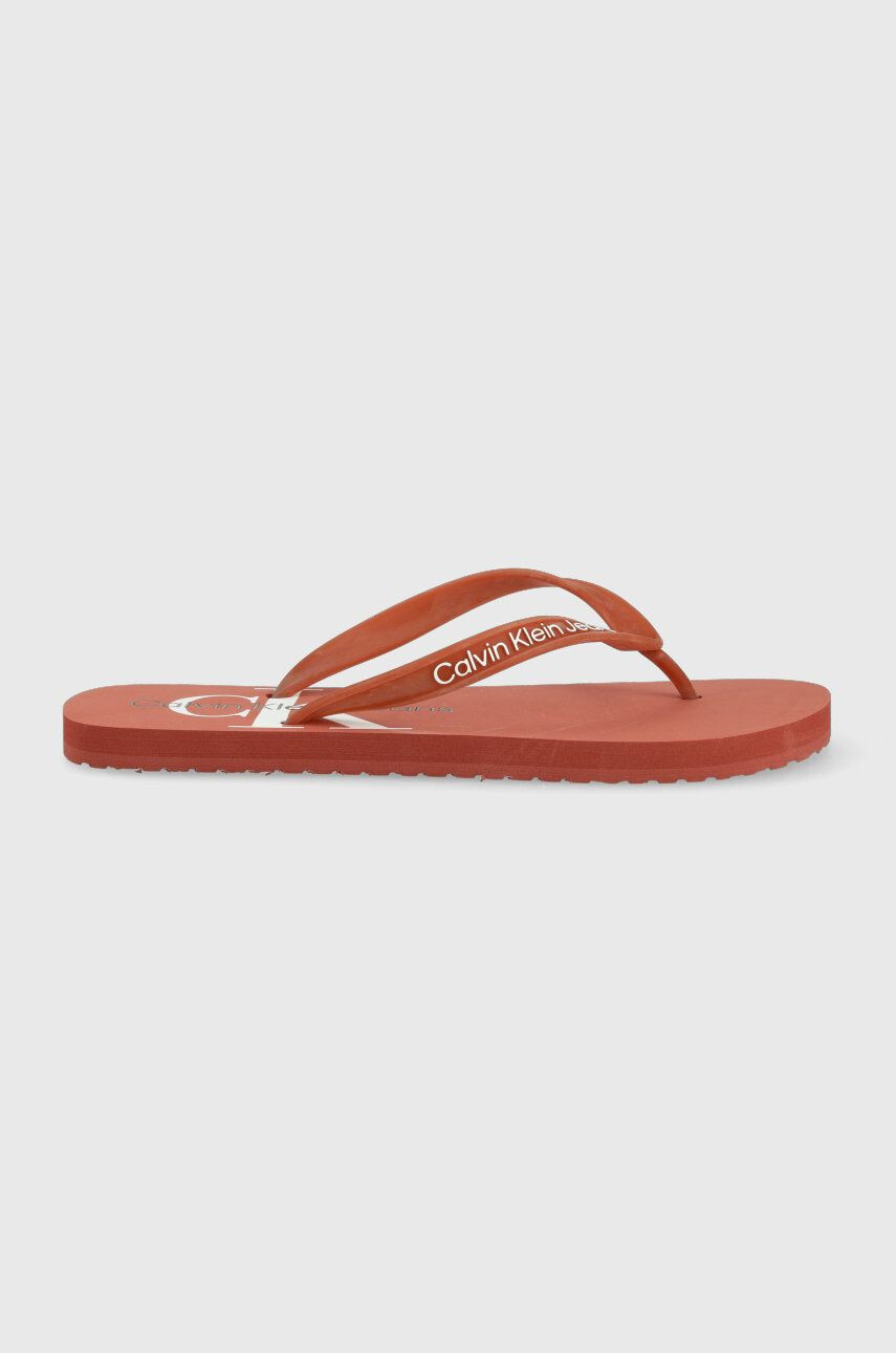 Calvin Klein Jeans flip-flop Beach Sandal Monogram piros férfi - Pepit.hu