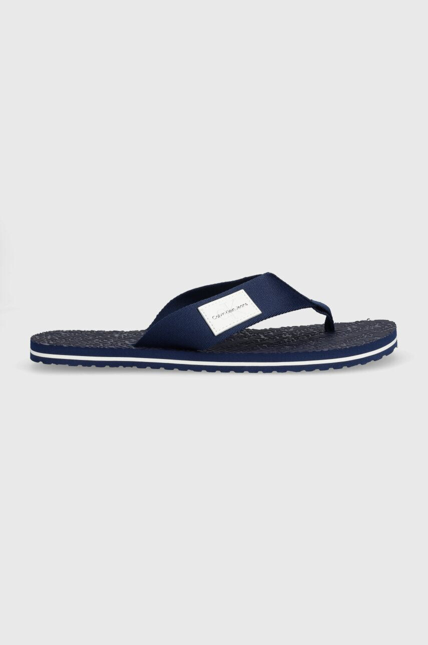 Calvin Klein Jeans flip-flop BEACH SANDAL WOVEN PATCH fekete férfi - Pepit.hu