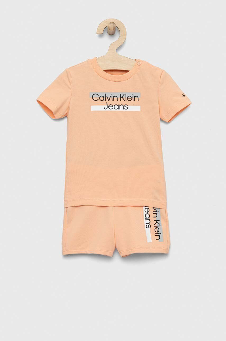 Calvin Klein Jeans gyerek együttes narancssárga - Pepit.hu