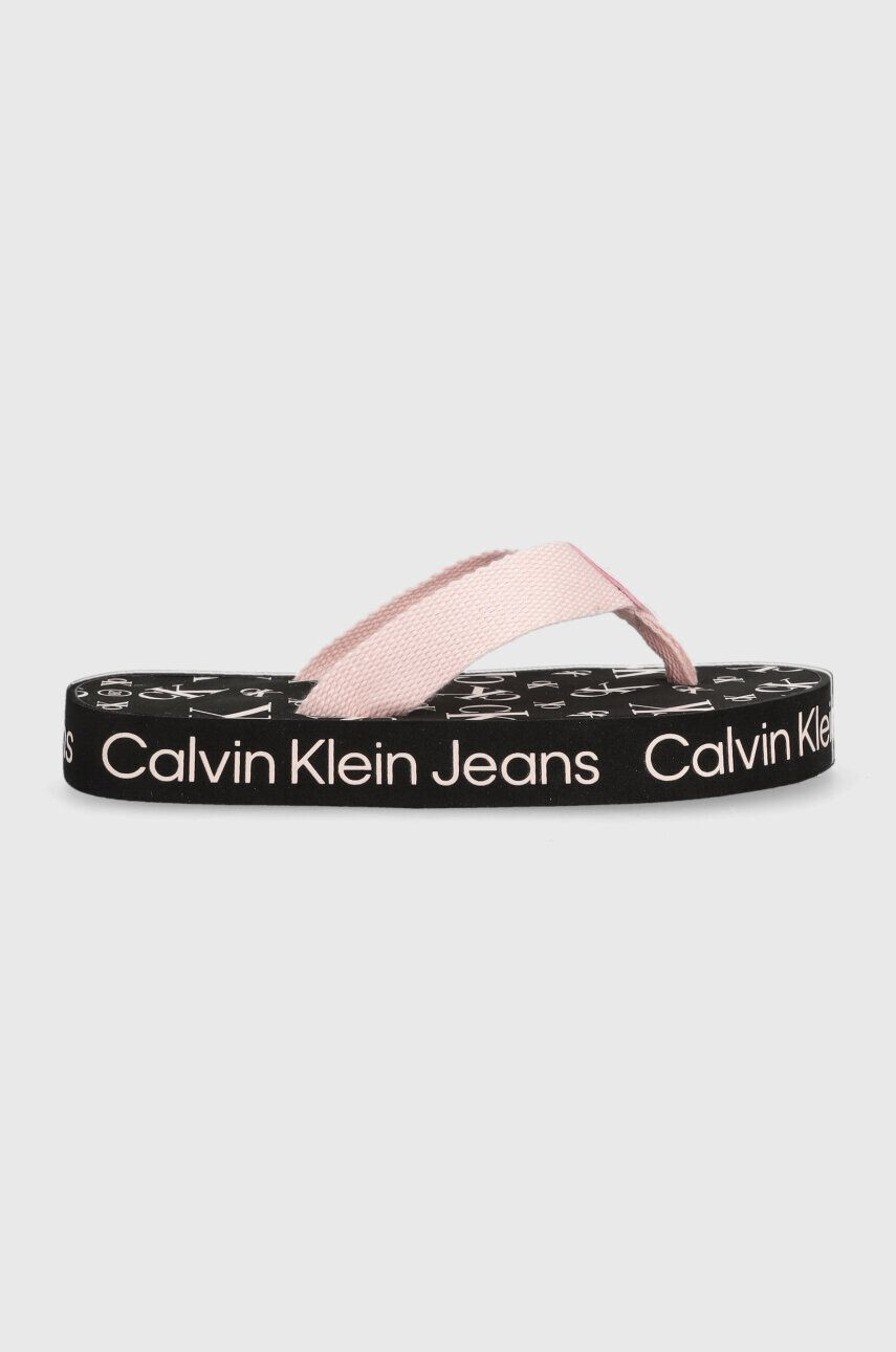 Calvin Klein Jeans gyerek tangapapucs fekete - Pepit.hu