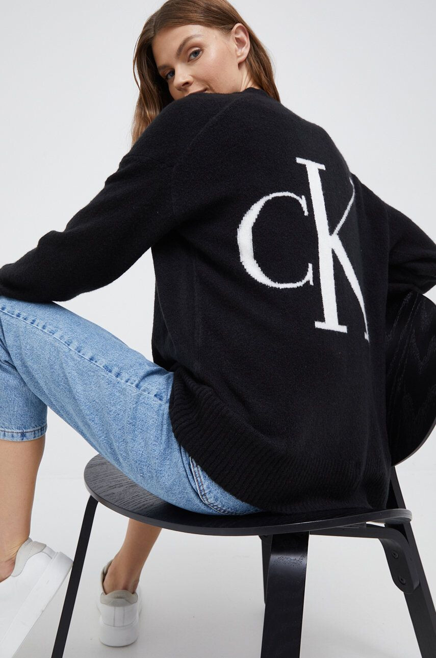 Calvin Klein Jeans kardigán gyapjú keverékből - Pepit.hu