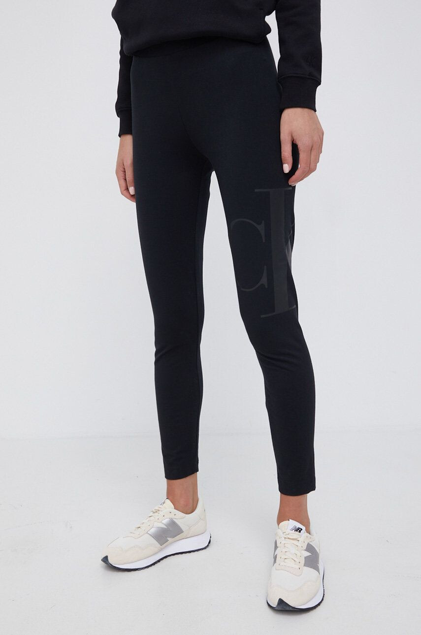 Calvin Klein Jeans legging fekete női sima - Pepit.hu