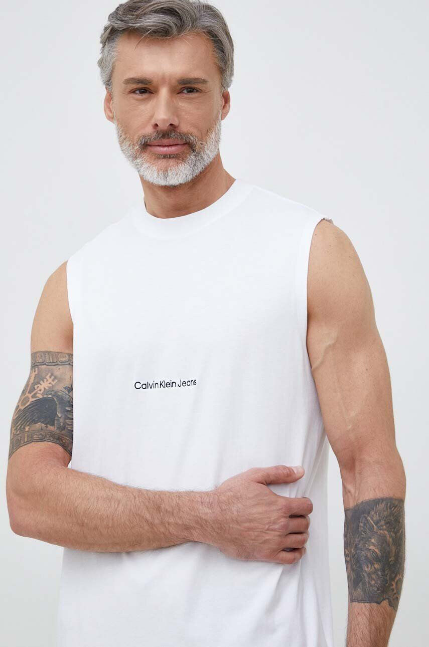 Calvin Klein Jeans pamut póló zöld - Pepit.hu