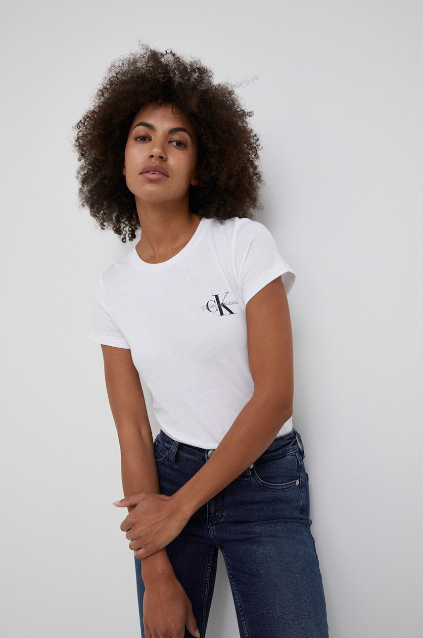 Calvin Klein Jeans pamut póló lila - Pepit.hu