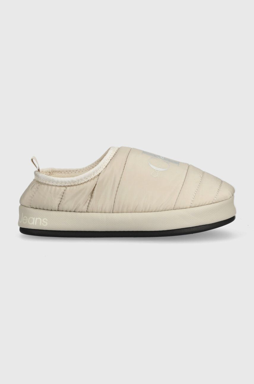 Calvin Klein Jeans papucs Home Slipper Wn bézs - Pepit.hu