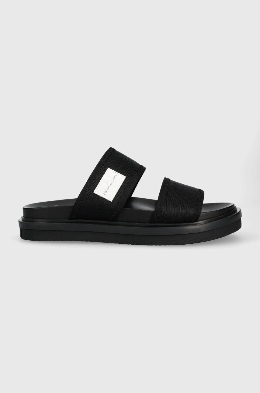 Calvin Klein Jeans papucs SANDAL BADGE STORY fekete férfi YM0YM00642 - Pepit.hu