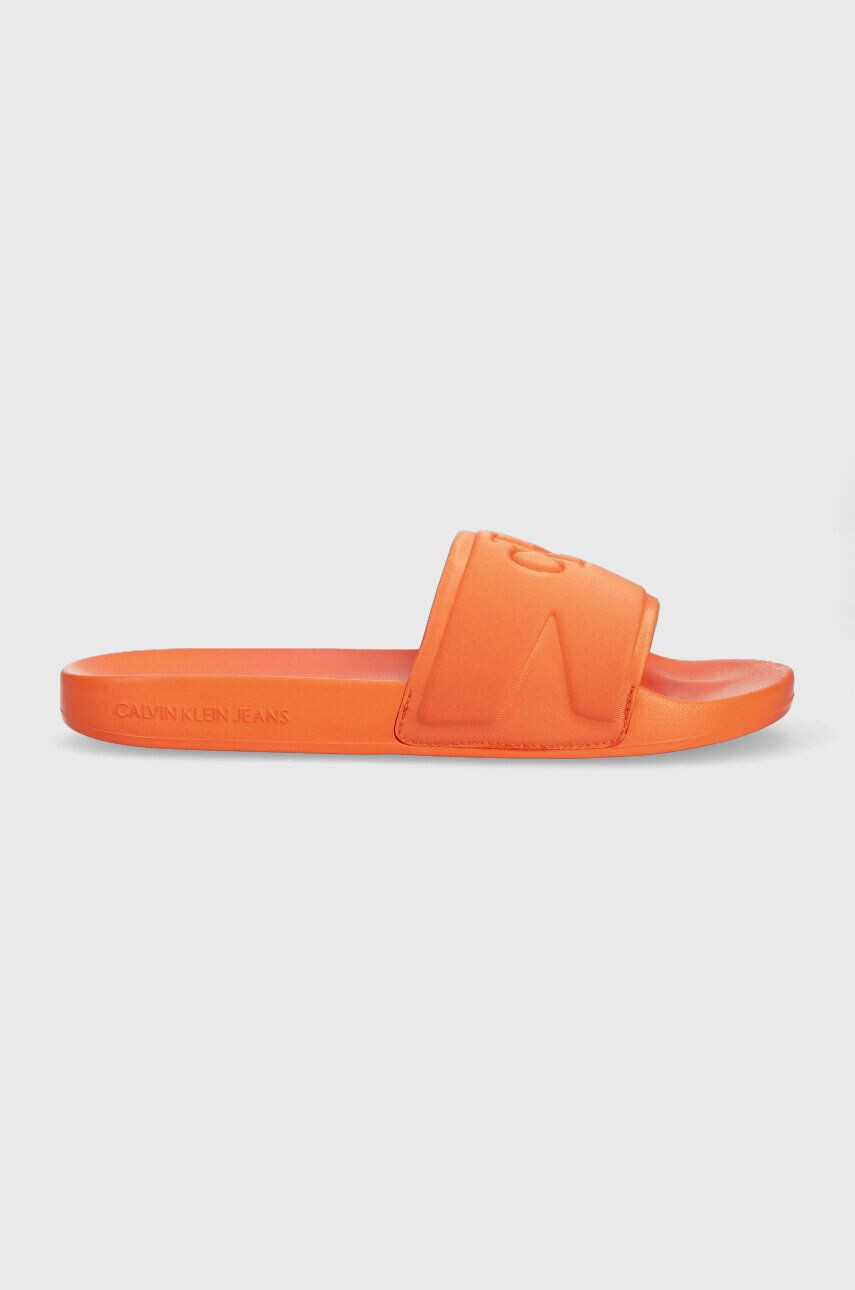 Calvin Klein Jeans papucs SLIDE HIGH/LOW FREQUENCY narancssárga férfi YM0YM00661 - Pepit.hu