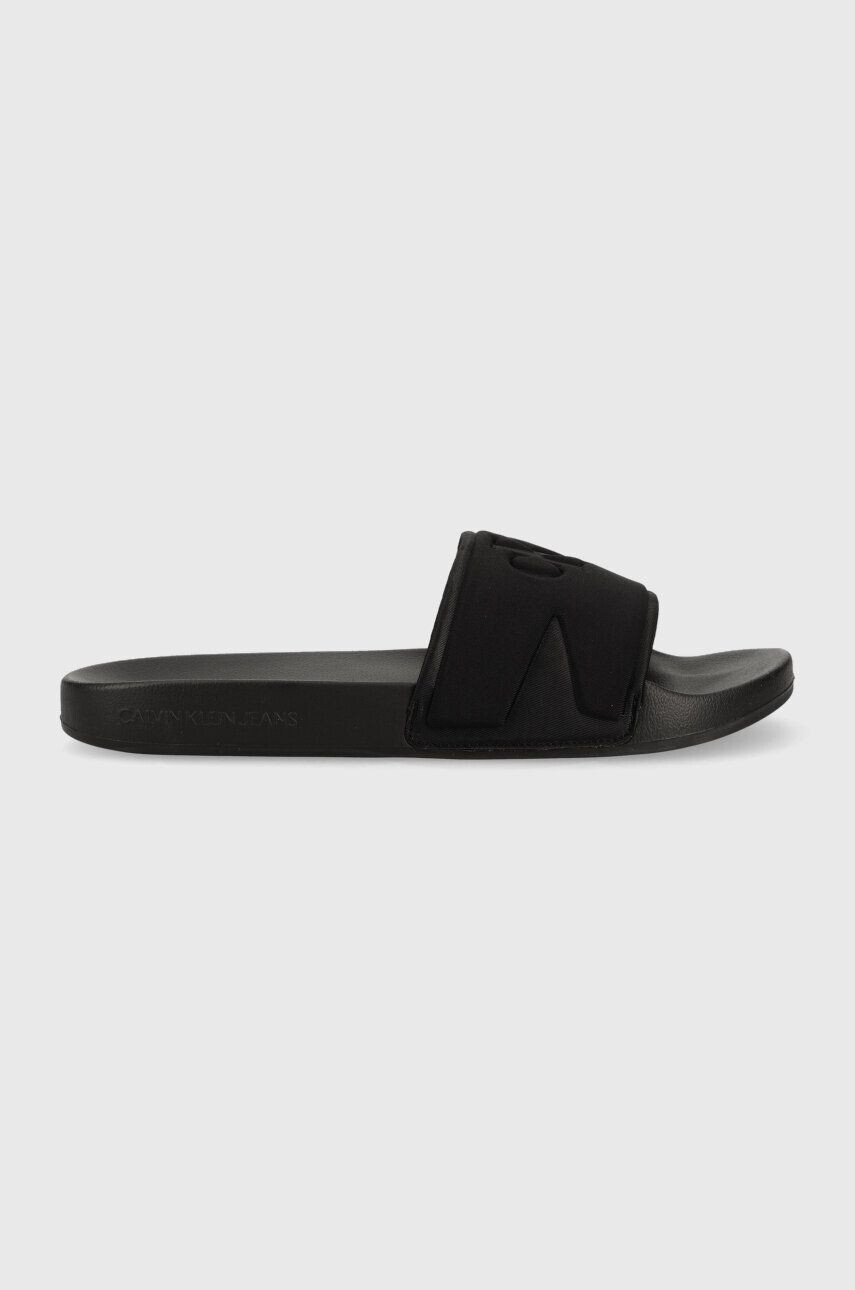 Calvin Klein Jeans papucs SLIDE HIGH/LOW FREQUENCY fekete férfi YM0YM00661 - Pepit.hu