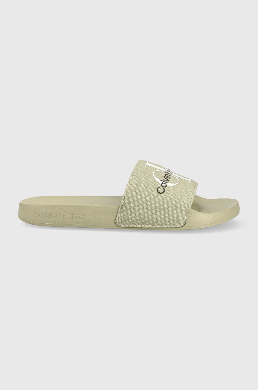 Calvin Klein Jeans papucs Slide Monogram szürke férfi - Pepit.hu