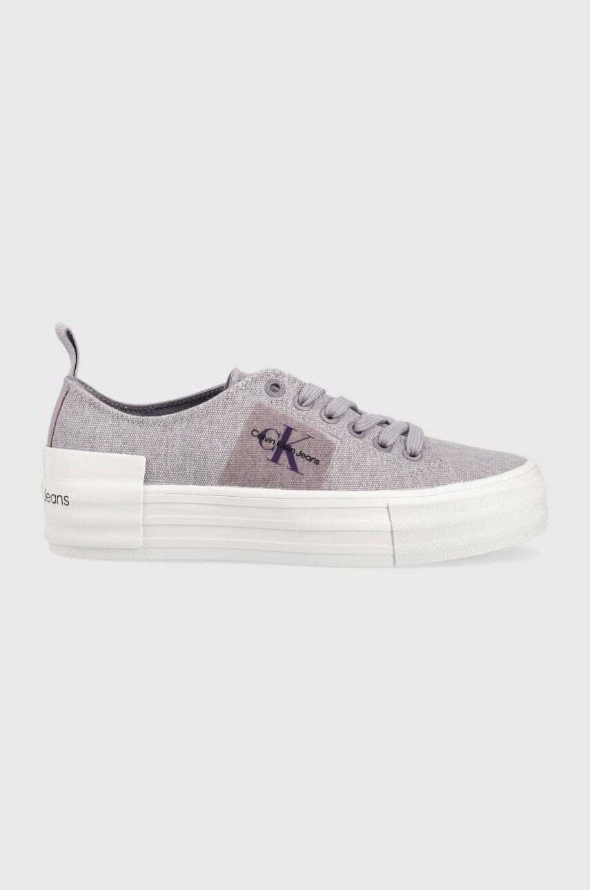 Calvin Klein Jeans sportcipő BOLD VULC FLATF LACE lila női YW0YW01039 - Pepit.hu