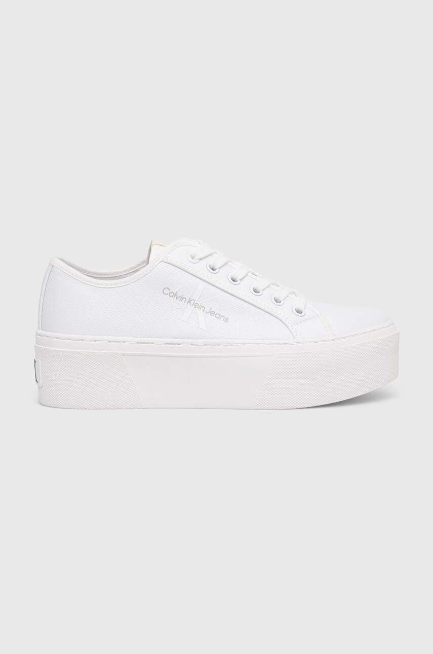 Calvin Klein Jeans sportcipő CUPSOLE FLATFORM NY fehér YW0YW01221 - Pepit.hu