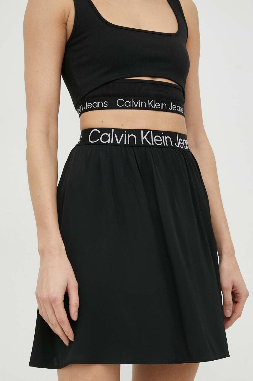 Calvin Klein Jeans szoknya fekete mini harang alakú - Pepit.hu