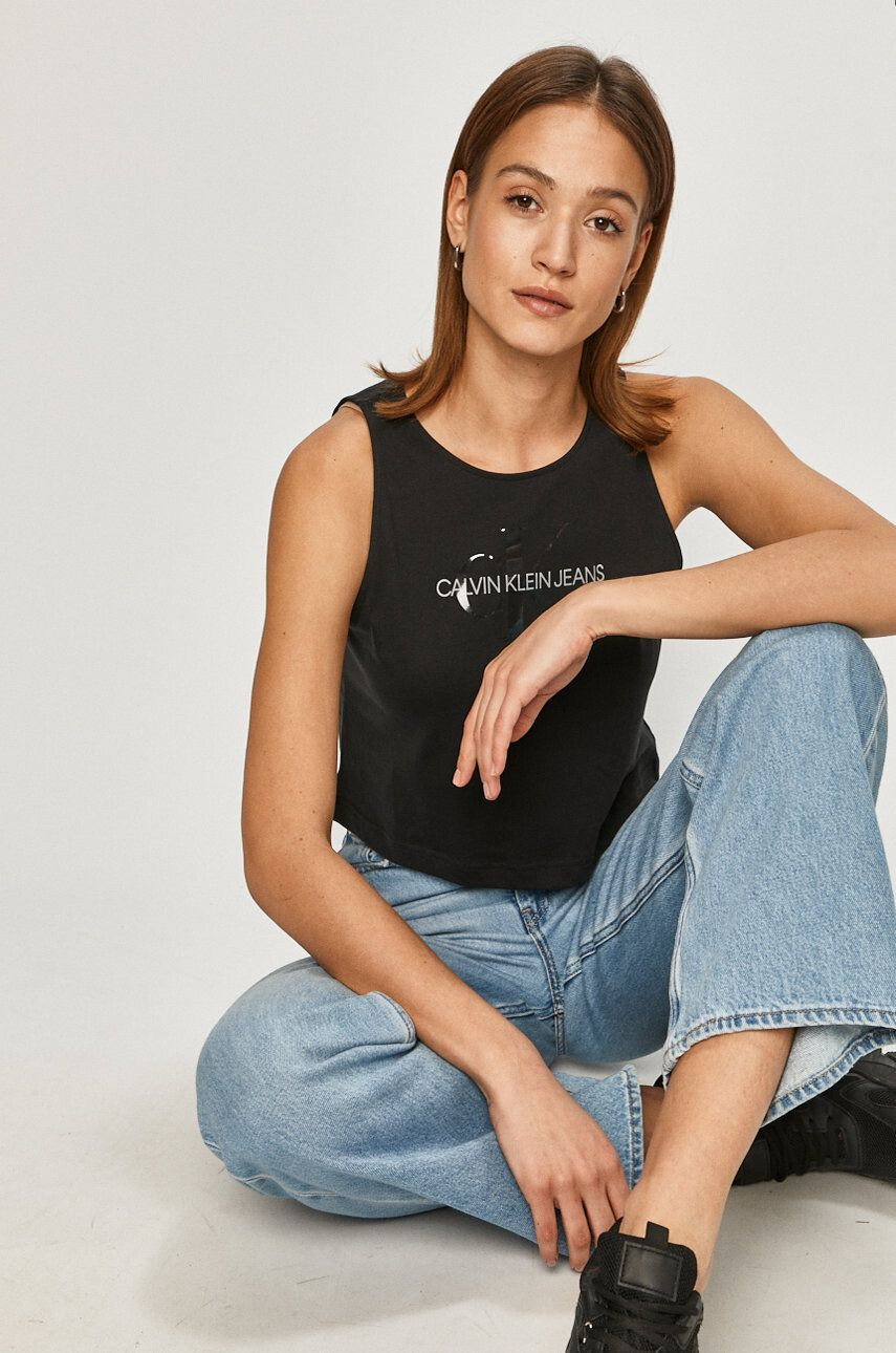 Calvin Klein Jeans t-shirt fekete - Pepit.hu