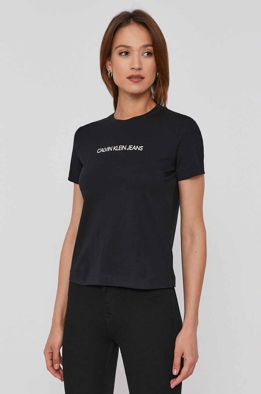 Calvin Klein Jeans t-shirt női fekete - Pepit.hu