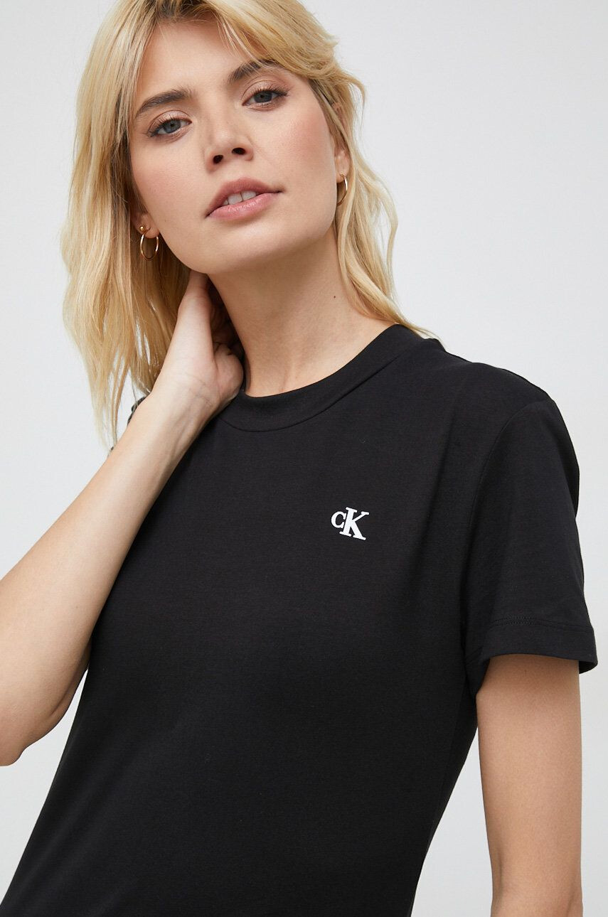 Calvin Klein Jeans t-shirt női fekete - Pepit.hu