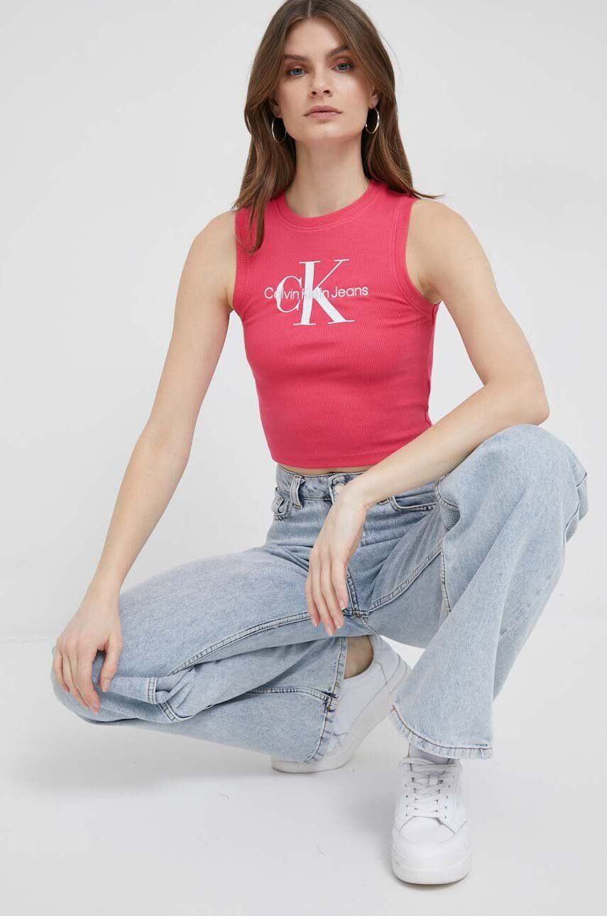 Calvin Klein Jeans top női zöld - Pepit.hu