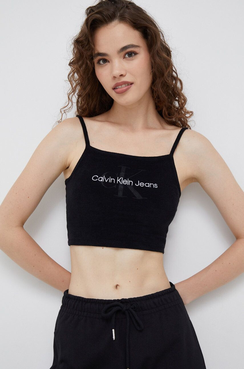 Calvin Klein Jeans top női fekete - Pepit.hu