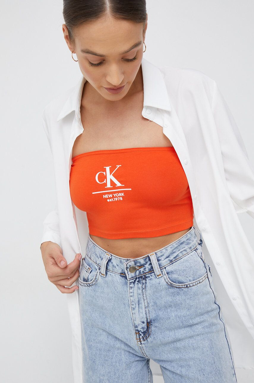 Calvin Klein Jeans top női fekete - Pepit.hu