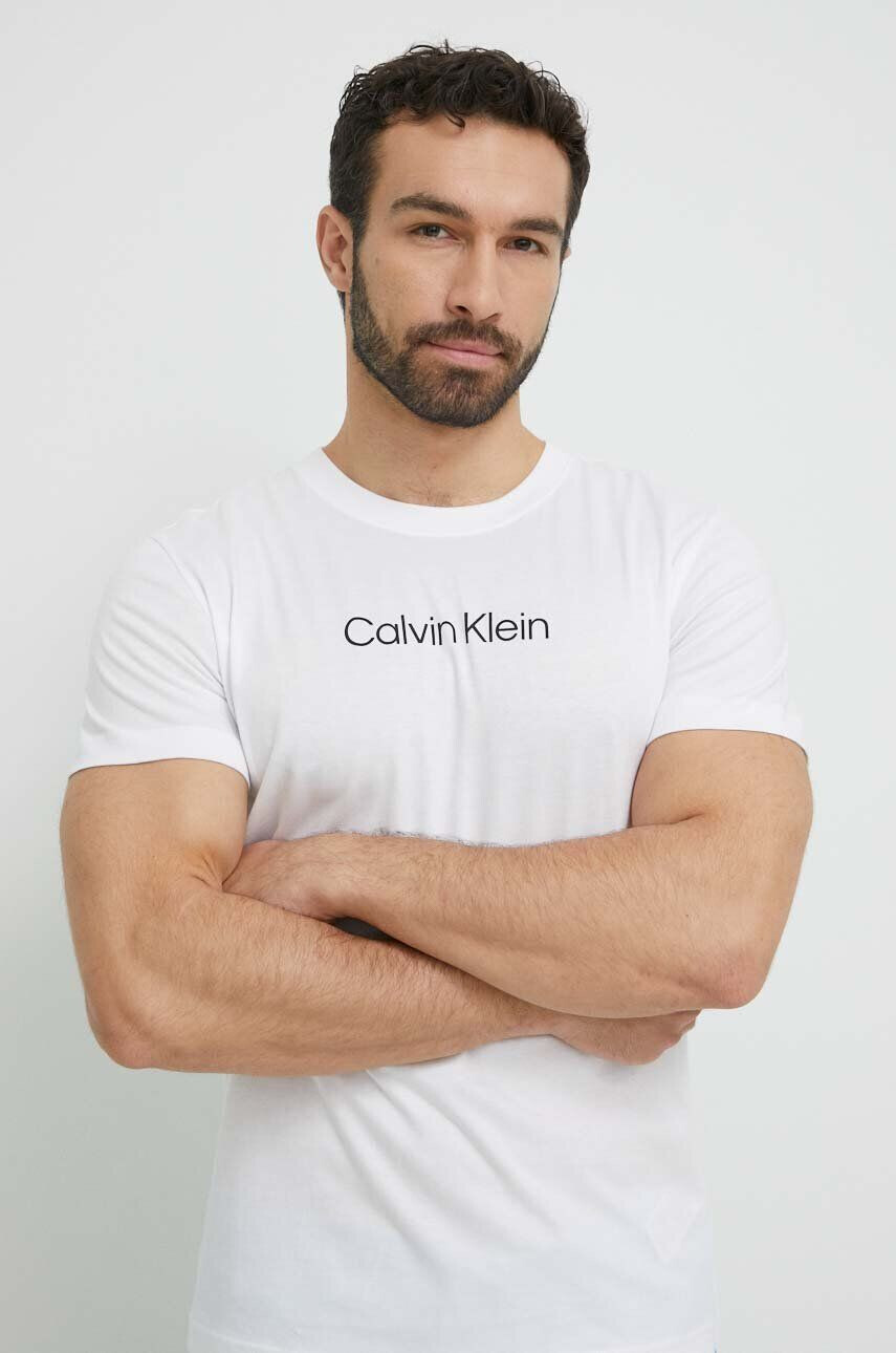 Calvin Klein pamut strand póló fehér nyomott mintás - Pepit.hu