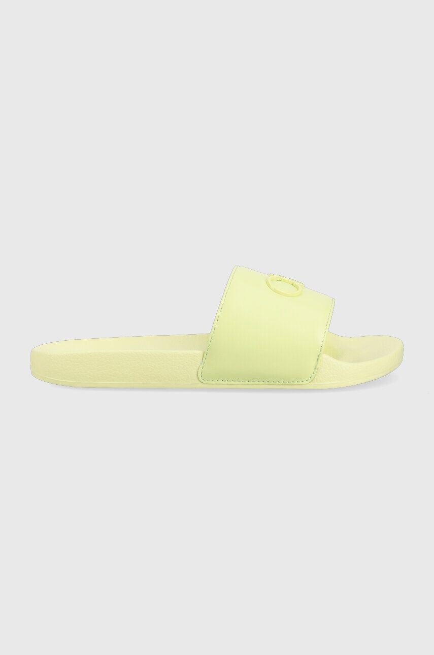 Calvin Klein papucs POOL SLIDE W/HW zöld női platformos HW0HW01509 - Pepit.hu