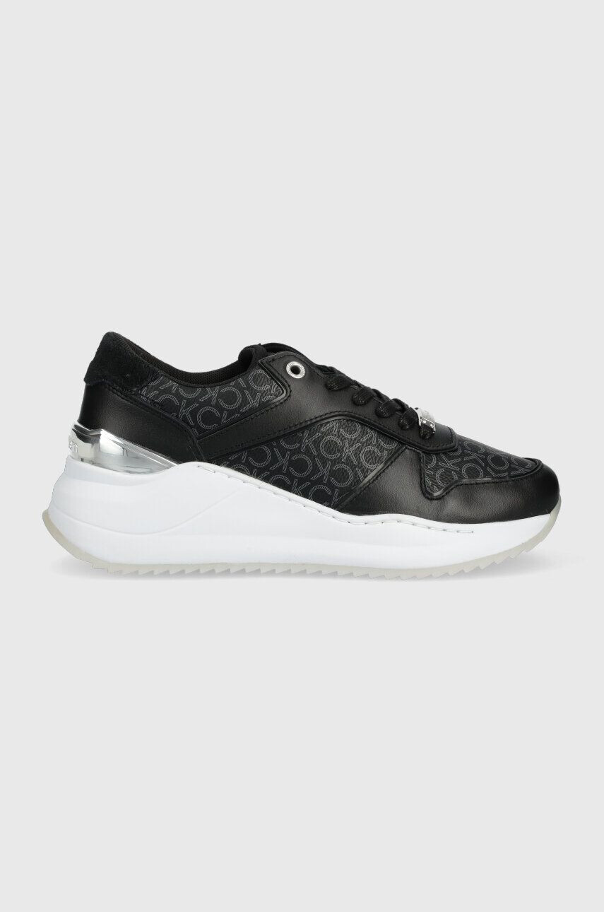 Calvin Klein sportcipő CHUNKY INTERN WEDGE LACE UP-MONO fekete HW0HW01439 - Pepit.hu