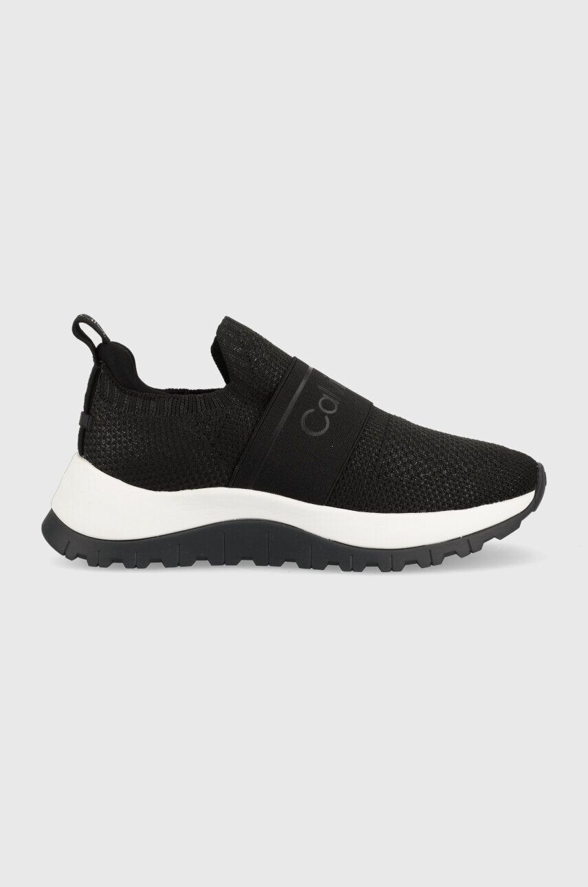 Calvin Klein sportcipő KNIT RUNNER SLIP ON fekete HW0HW01443 - Pepit.hu