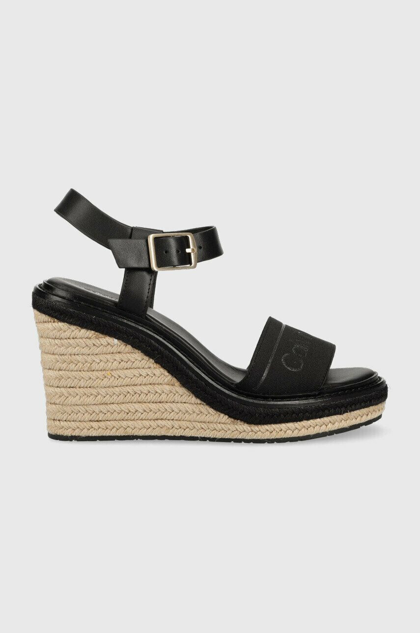 Calvin Klein szandál WEDGE 70HH - HE fekete női éksarkú HW0HW01499 - Pepit.hu