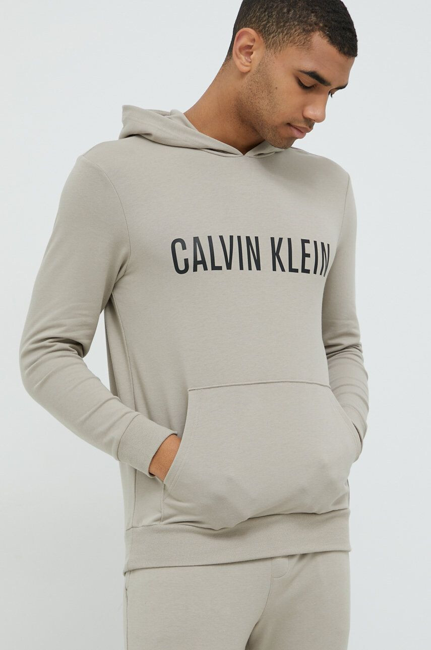 Calvin Klein Underwear pizsama felső bézs férfi melange - Pepit.hu