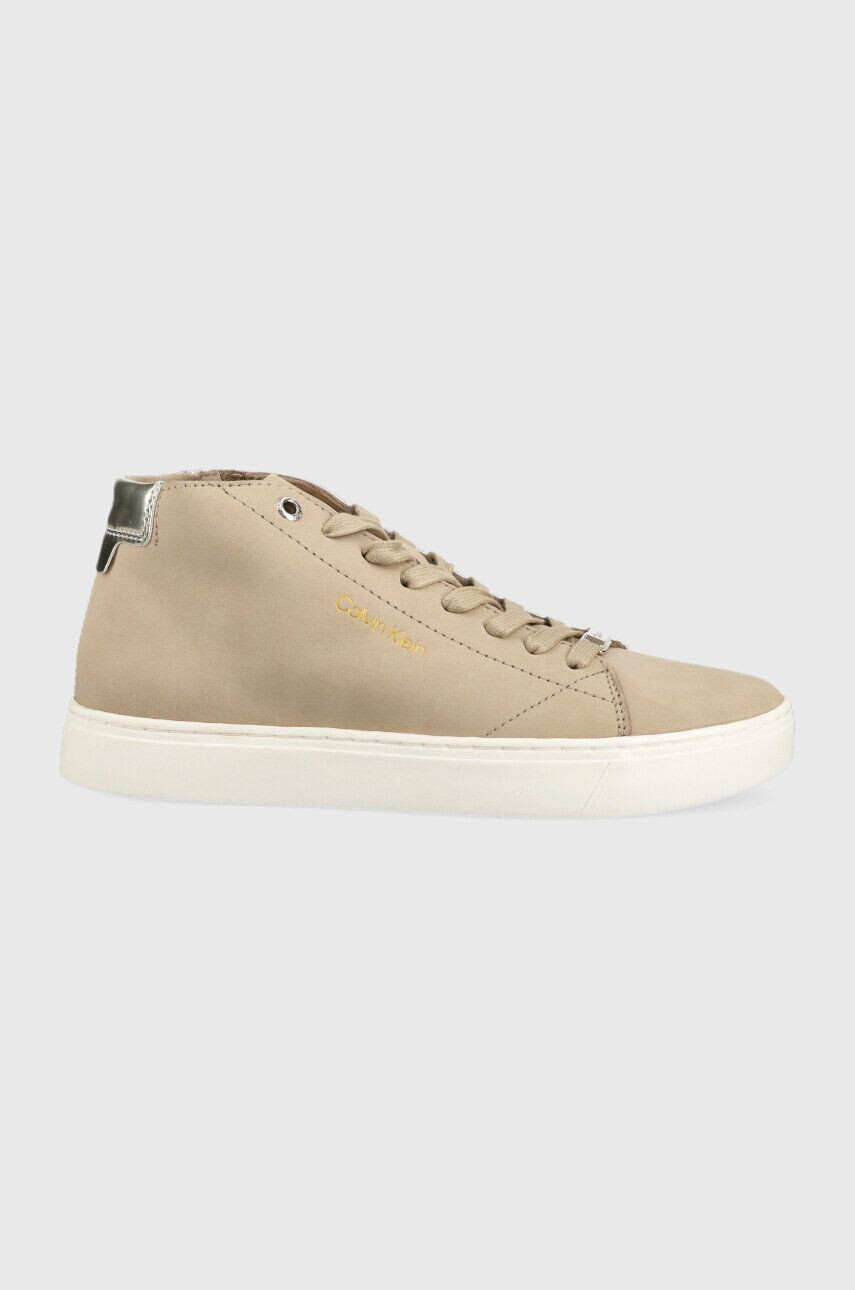 Calvin Klein velúr sportcipő Cupsole Unlined High Top bézs - Pepit.hu