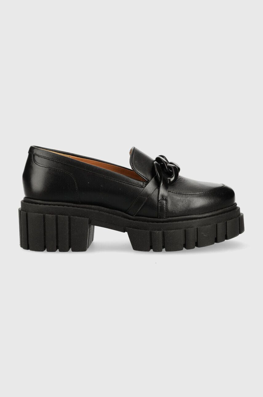 Charles Footwear bőr mokaszin Saline fekete női platformos Saline.Loafer - Pepit.hu