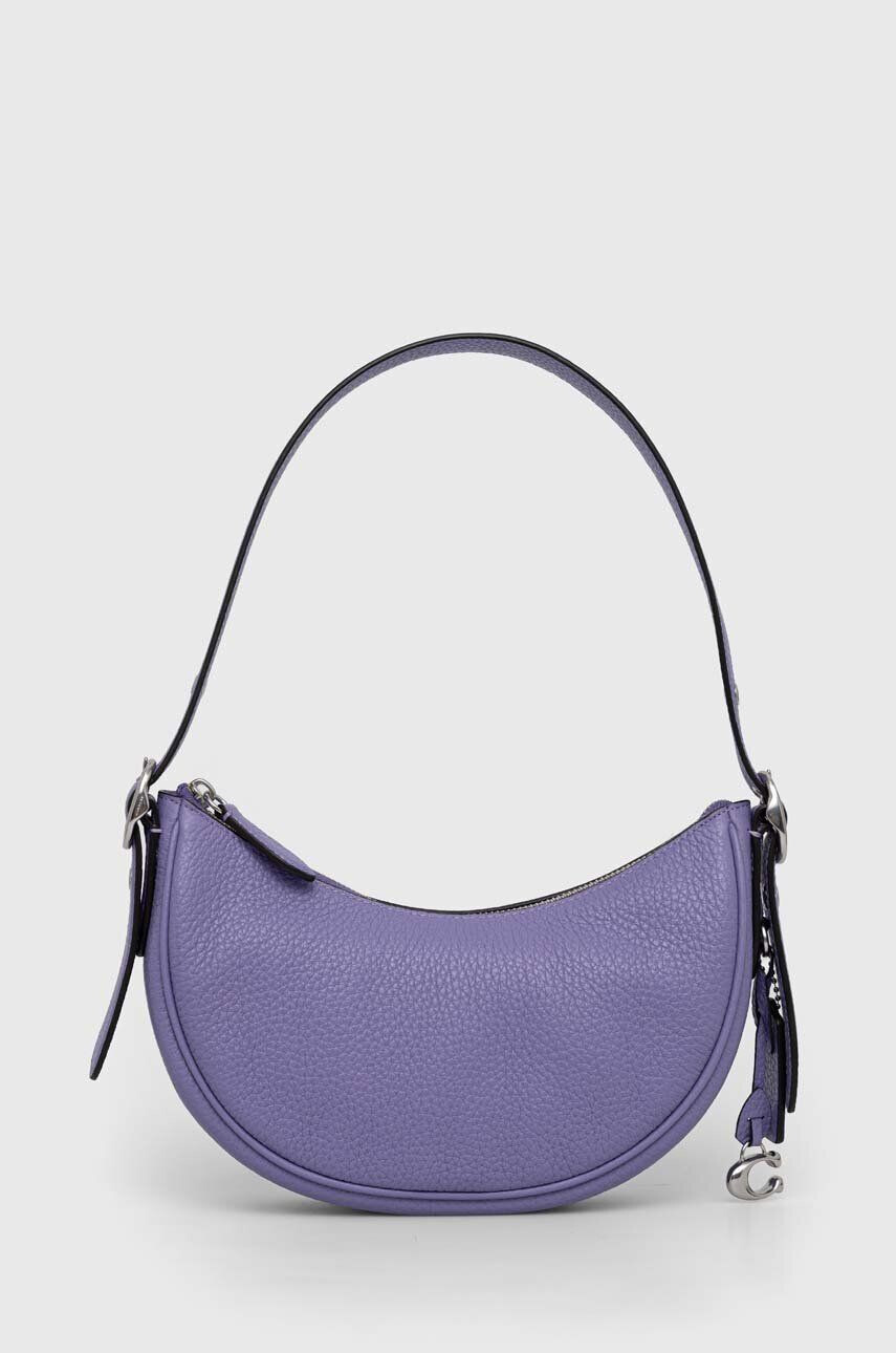 Coach bőr táska Luna Shoulder Bag lila - Pepit.hu