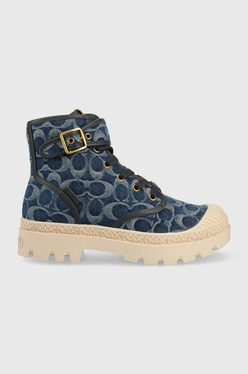 Coach sportcipő Denim Boot Trooper sötétkék női CA510 - Pepit.hu