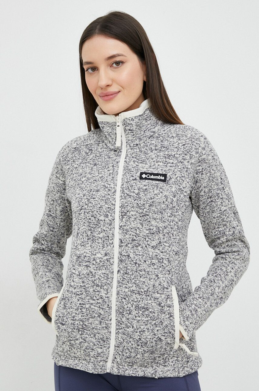 Columbia sportos pulóver Sweater Weather szürke női melange - Pepit.hu