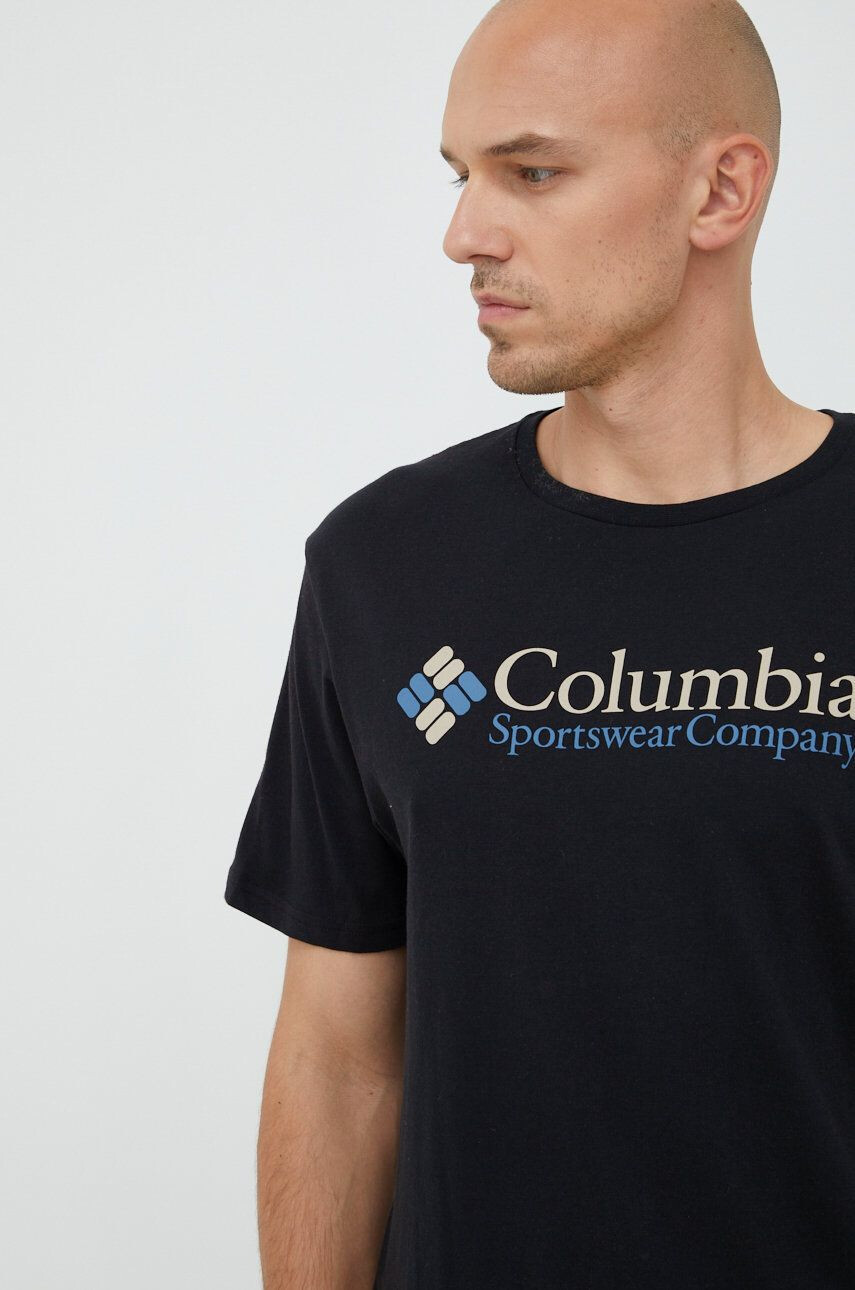 Columbia t-shirt fekete férfi nyomott mintás - Pepit.hu