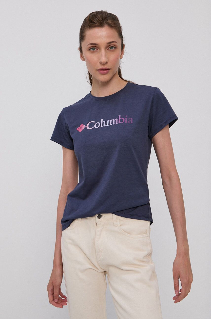 Columbia t-shirt női sötétkék - Pepit.hu