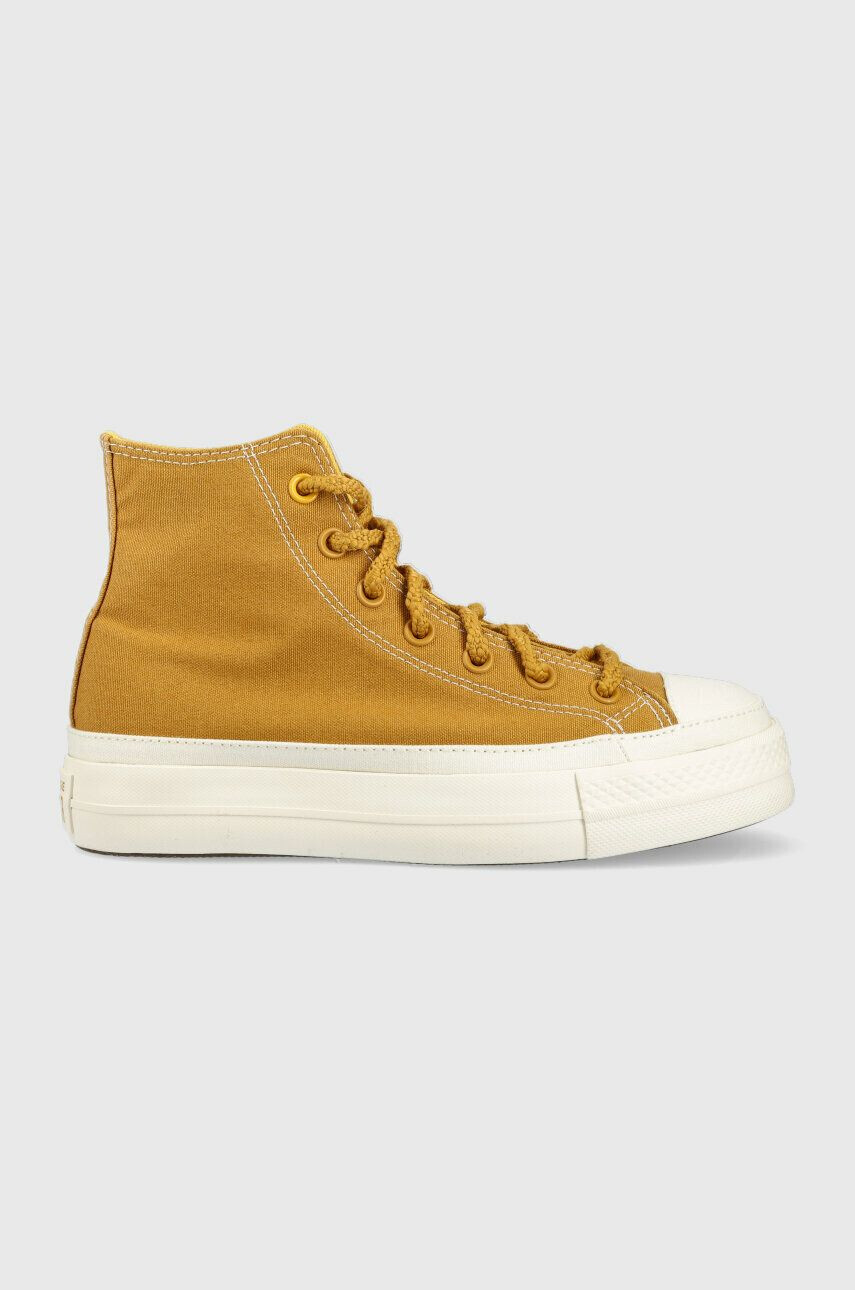 Converse sportcipő Chuck Taylor All Star Lift HI sárga női A04363C - Pepit.hu