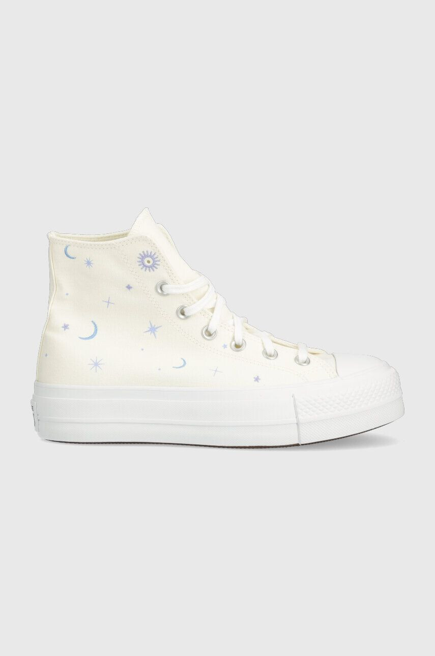 Converse sportcipő Chuck Taylor All Star Lift Platform bézs női A02895C - Pepit.hu