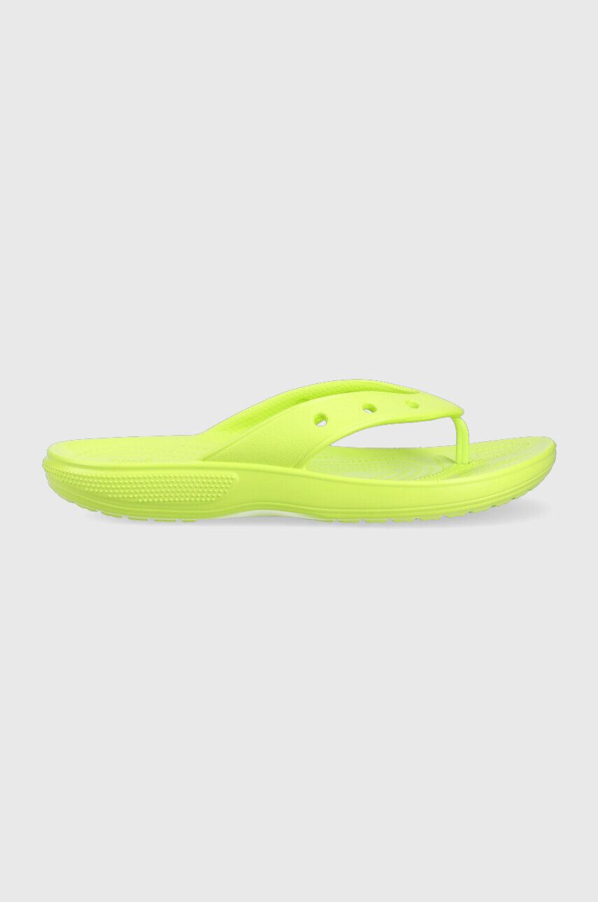 Crocs flip-flop Classic Flip zöld női lapos talpú 207713 - Pepit.hu