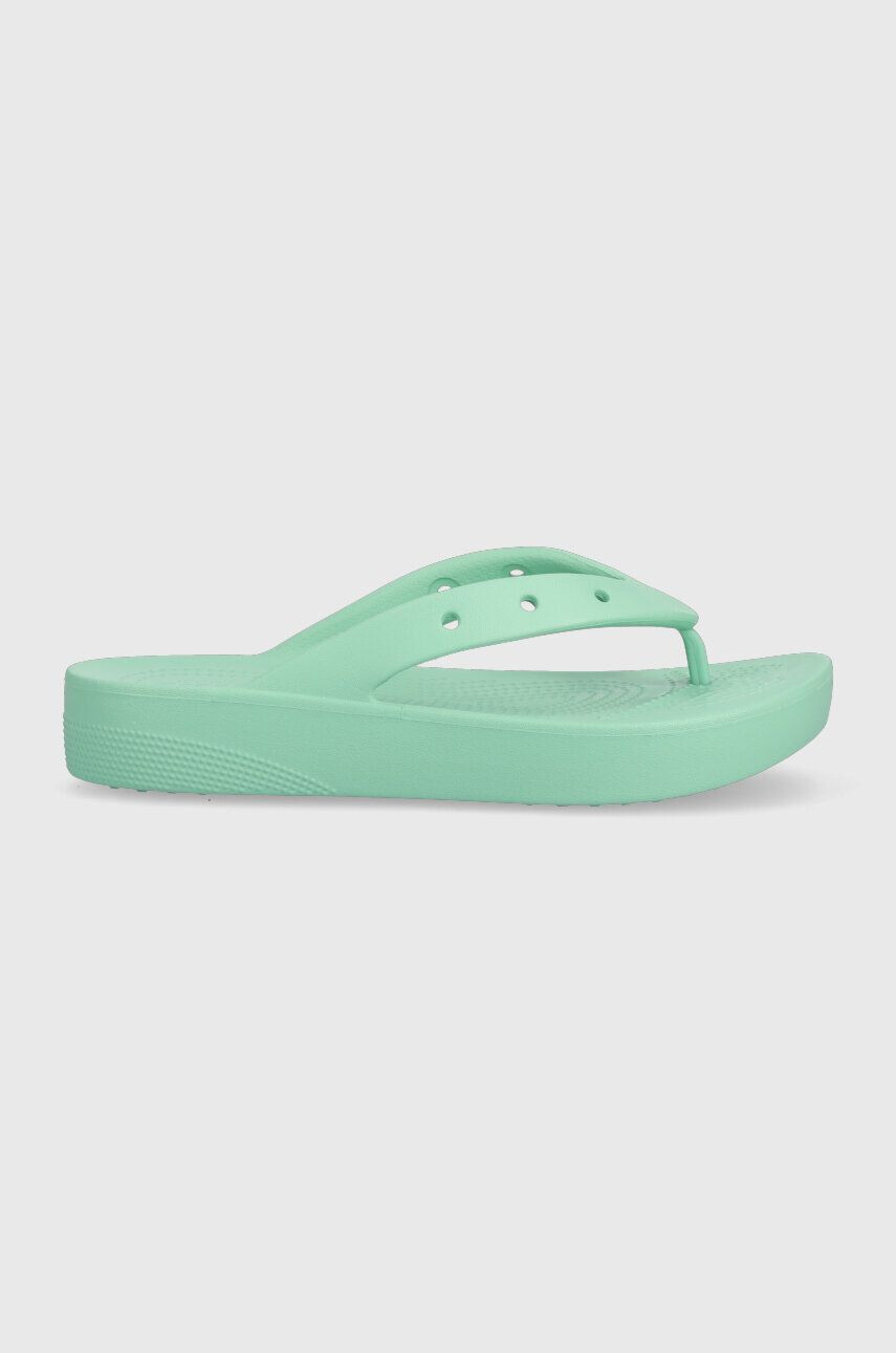 Crocs flip-flop Classic Platform Flip türkiz női platformos 207714 - Pepit.hu