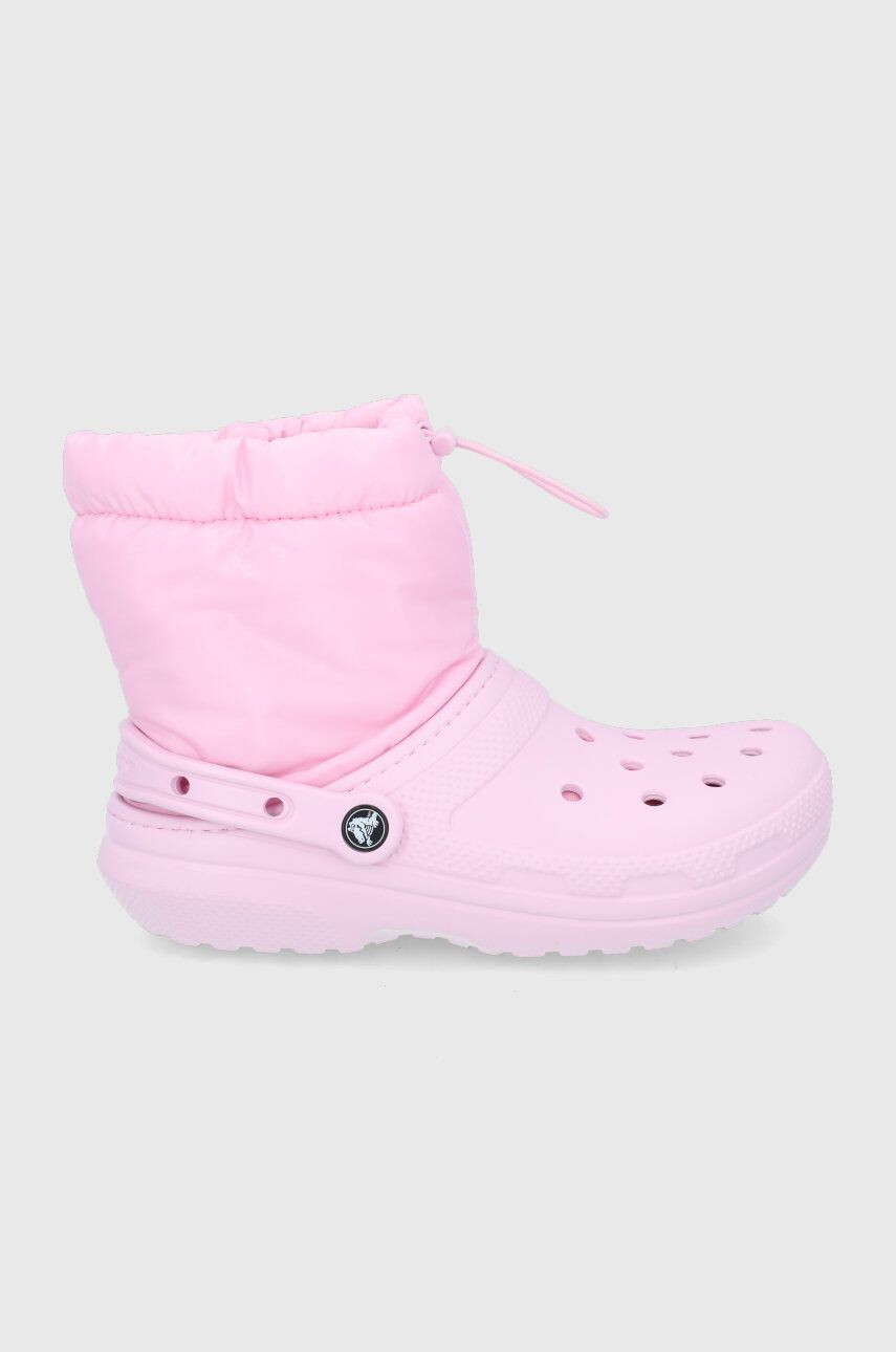 Crocs hócipő Classic Lined Neo Puff Boot rózsaszín 206630 - Pepit.hu