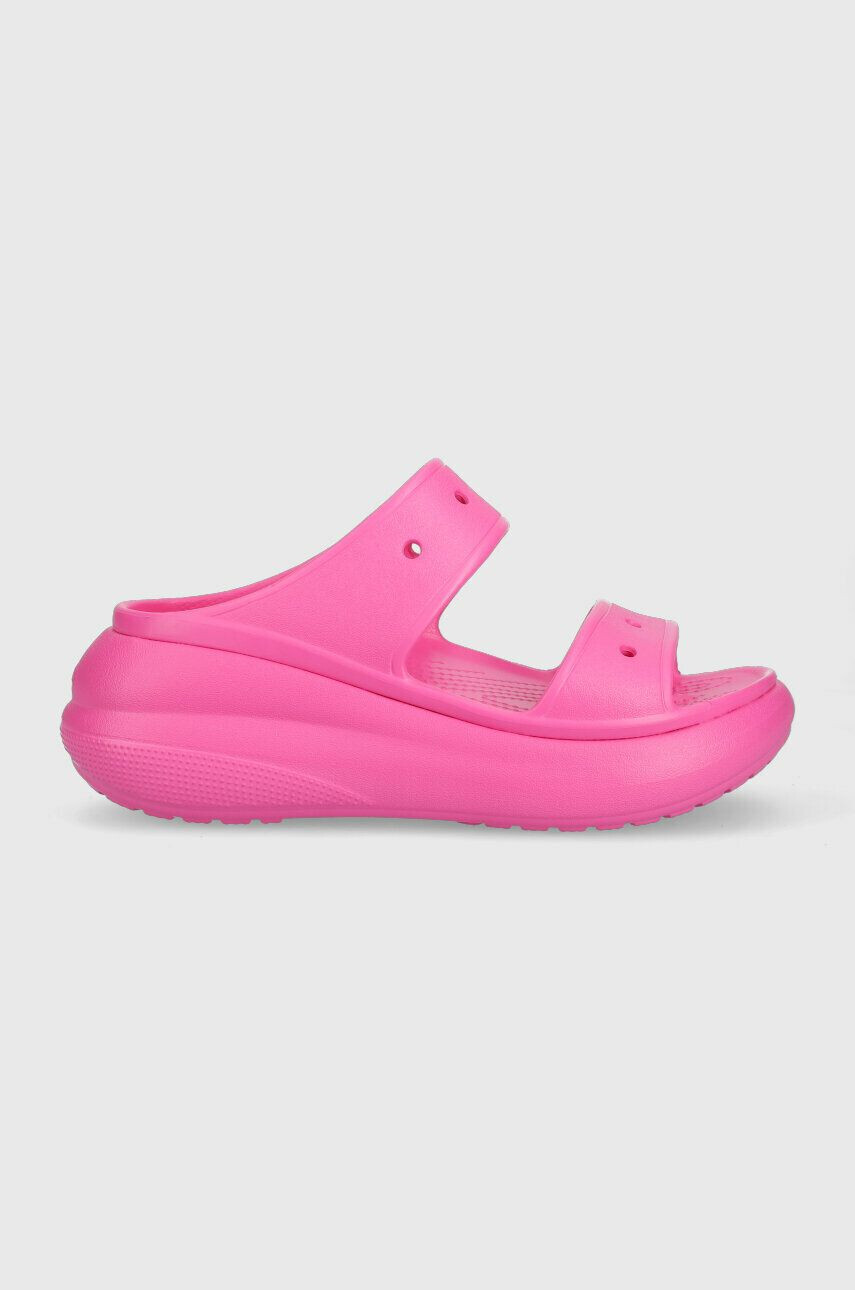 Crocs papucs Classic Crush Sandal fekete női platformos 207670 - Pepit.hu