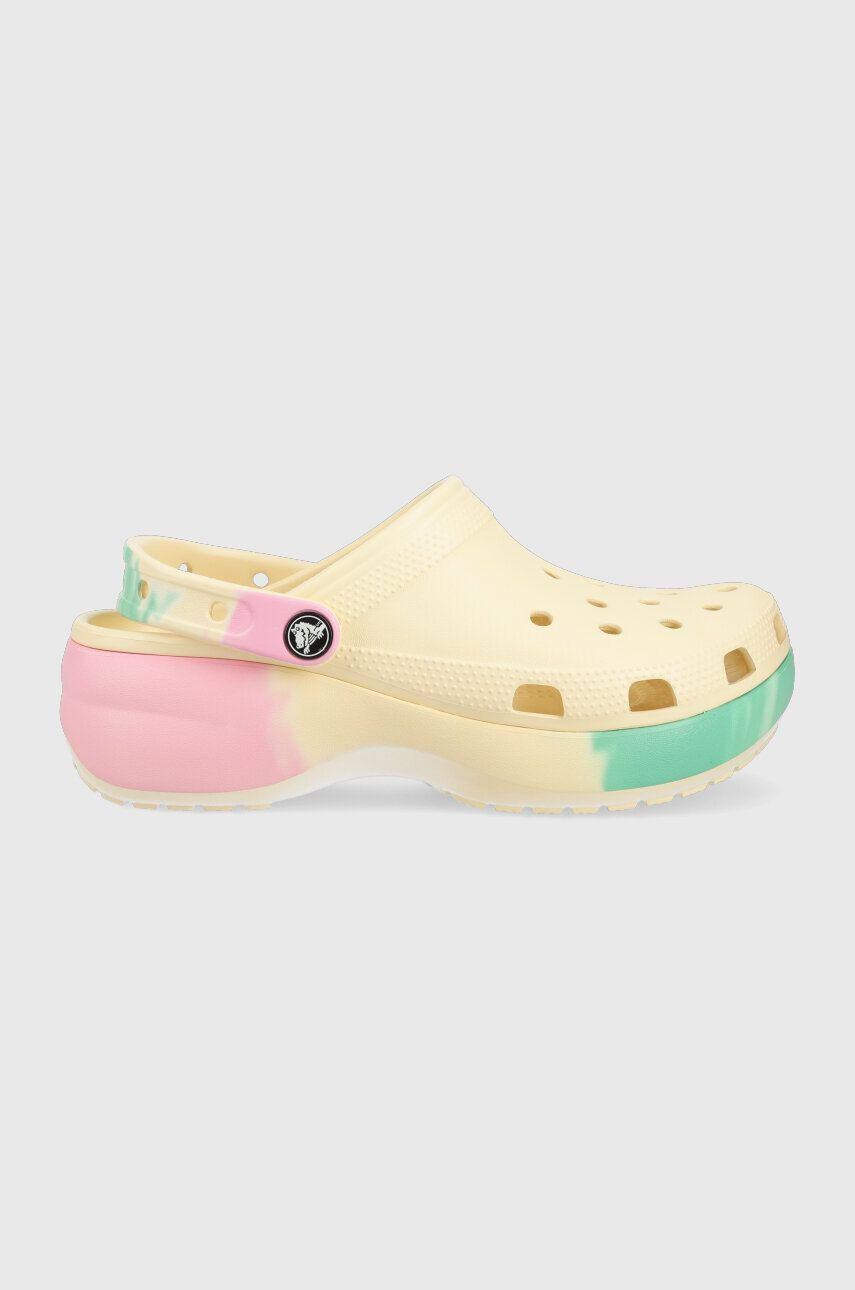 Crocs papucs Classic Platform Ombre Clog bézs női platformos 208278 - Pepit.hu